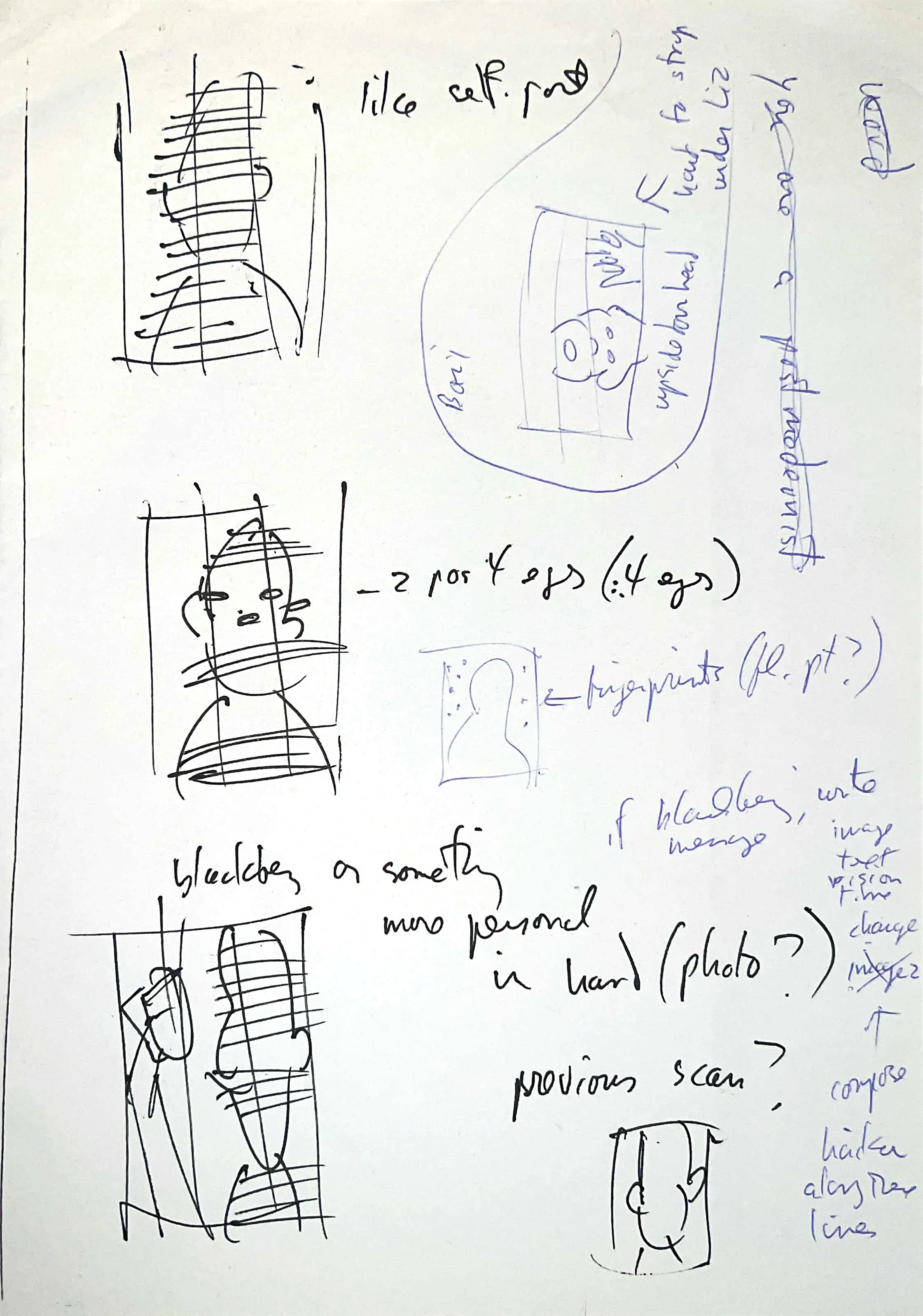 Working sketch 1 for a scan session